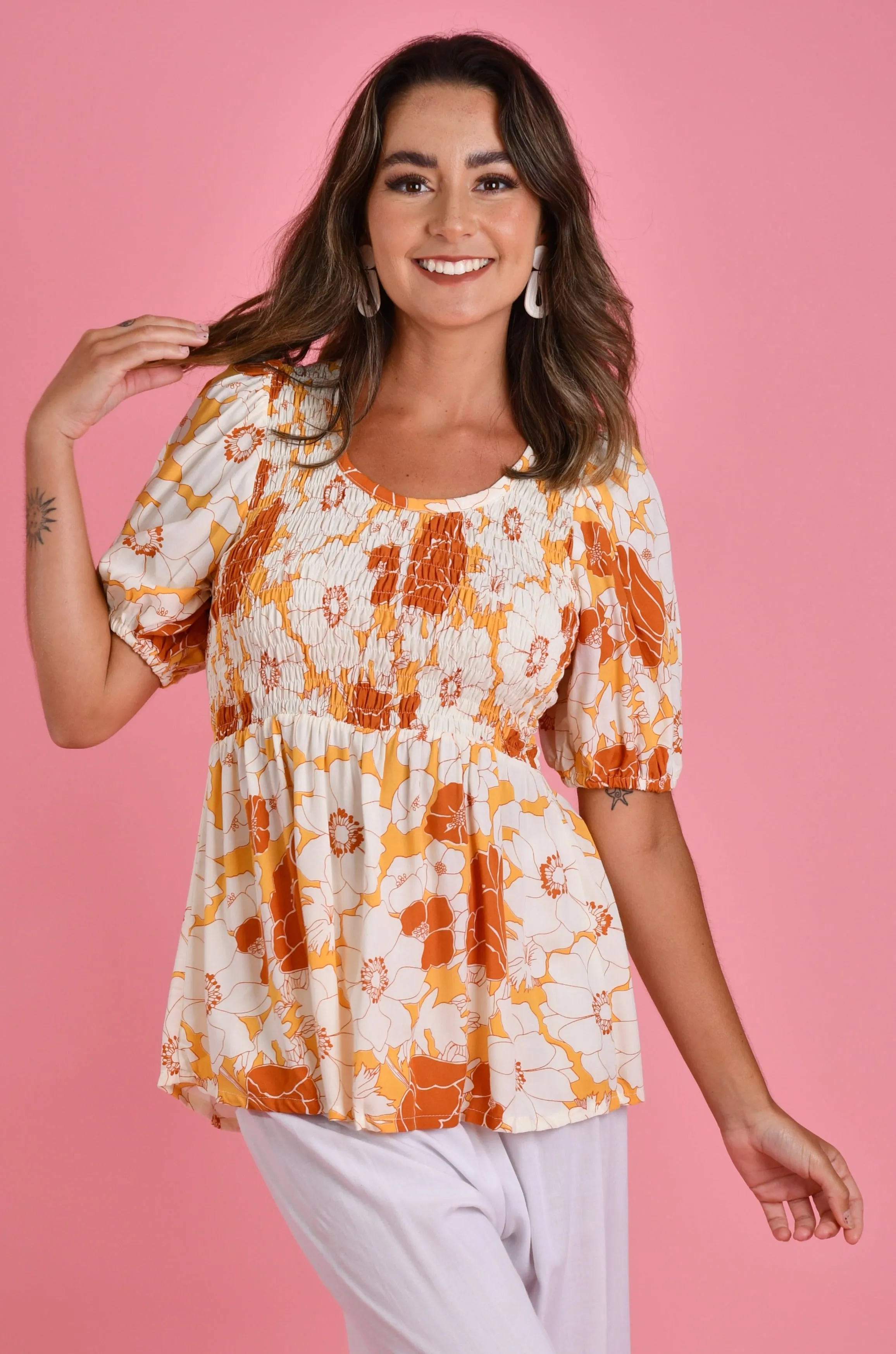 VGLT075 - MIMI TOP - MAUI CINNAMON
