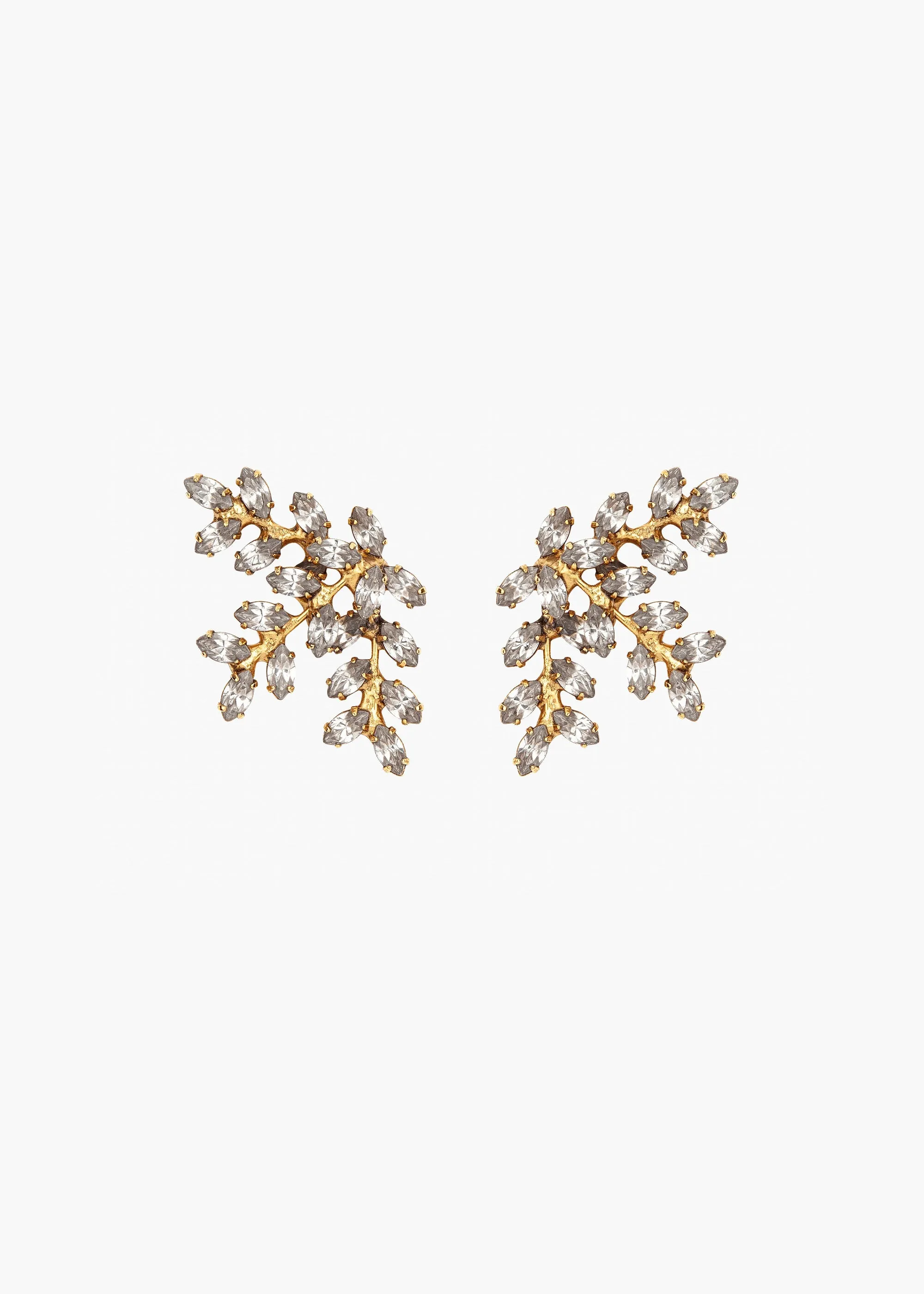 Viniette Earrings -- Crystal Antique Gold