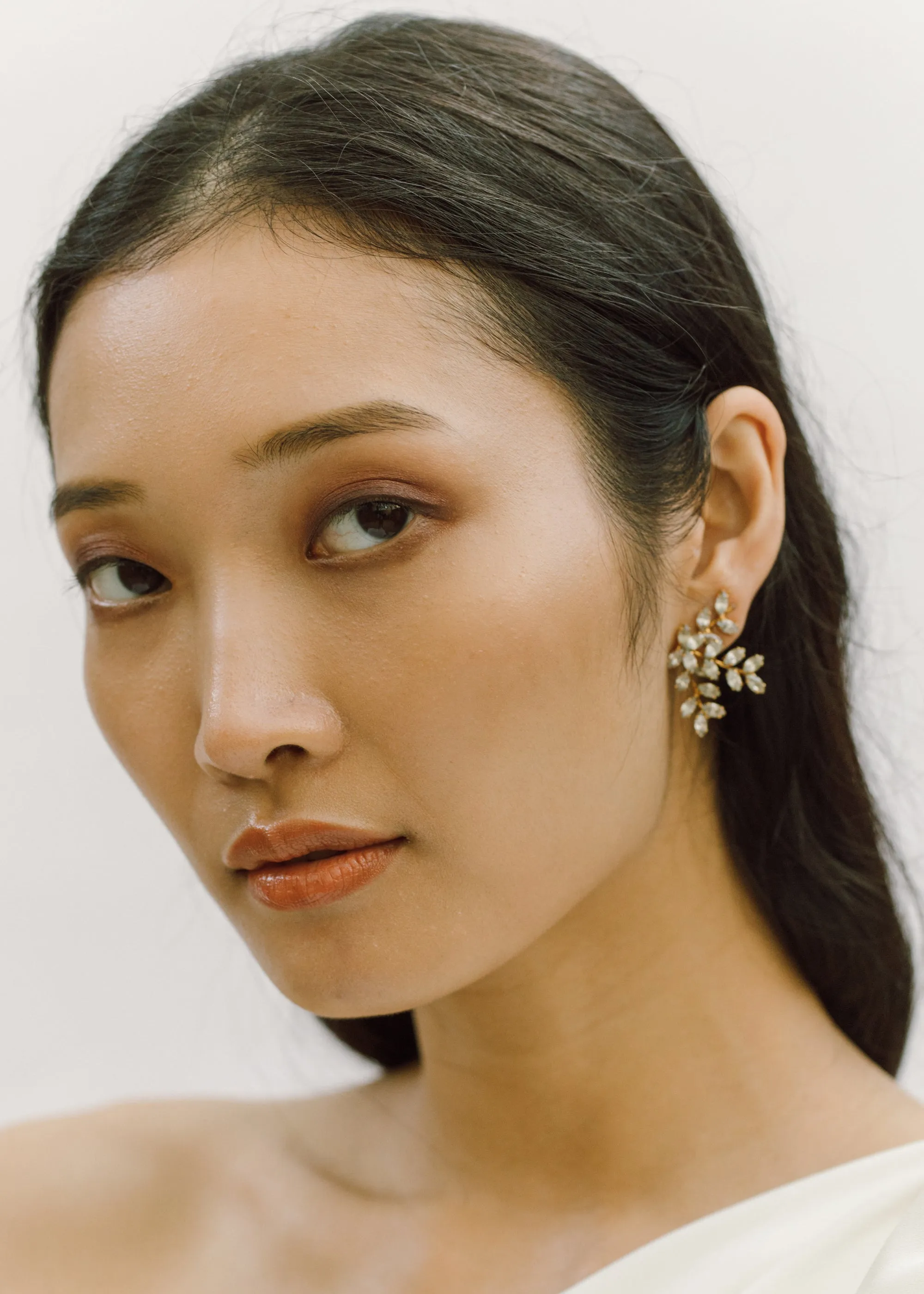 Viniette Earrings -- Crystal Antique Gold