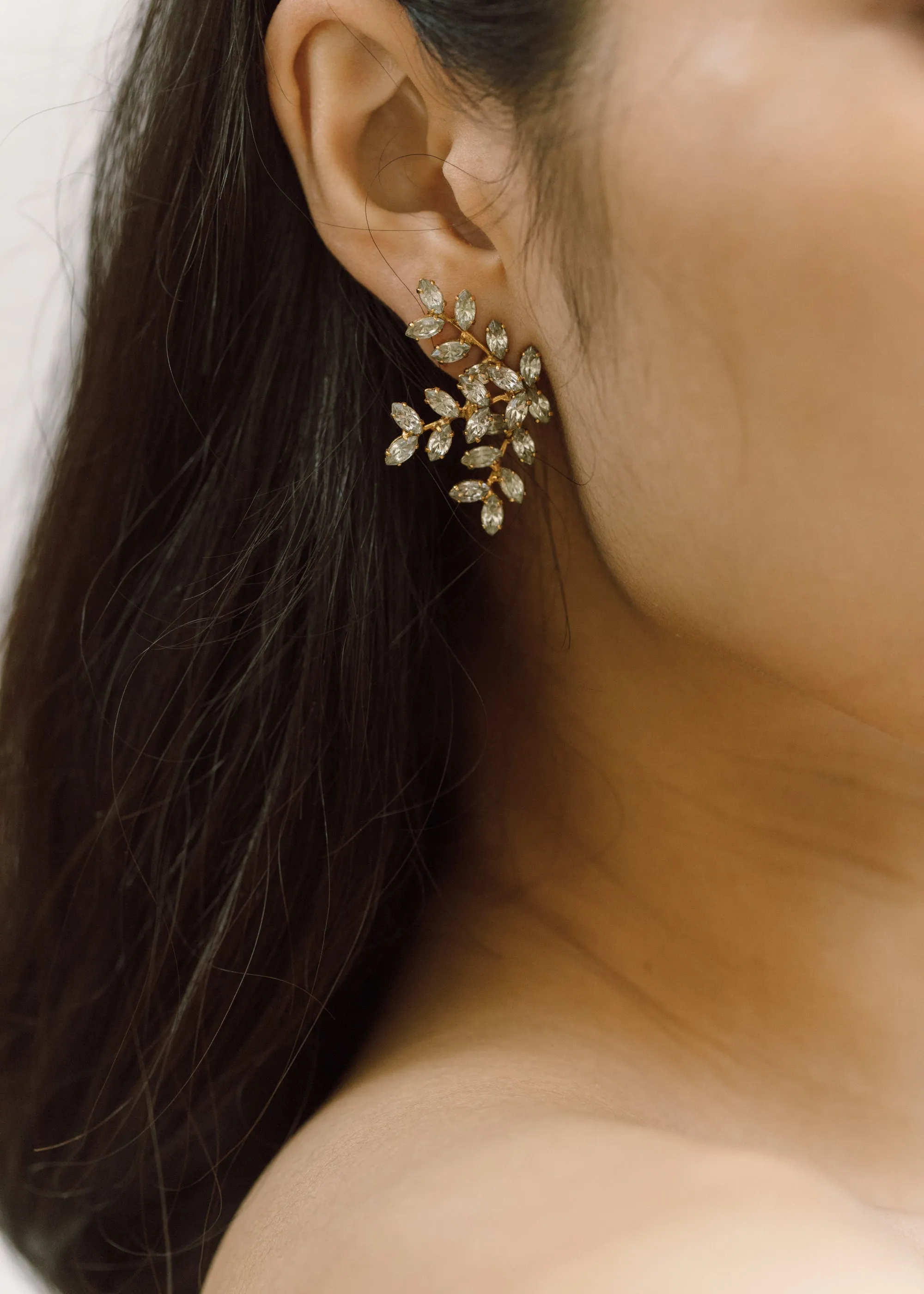 Viniette Earrings -- Crystal Antique Gold