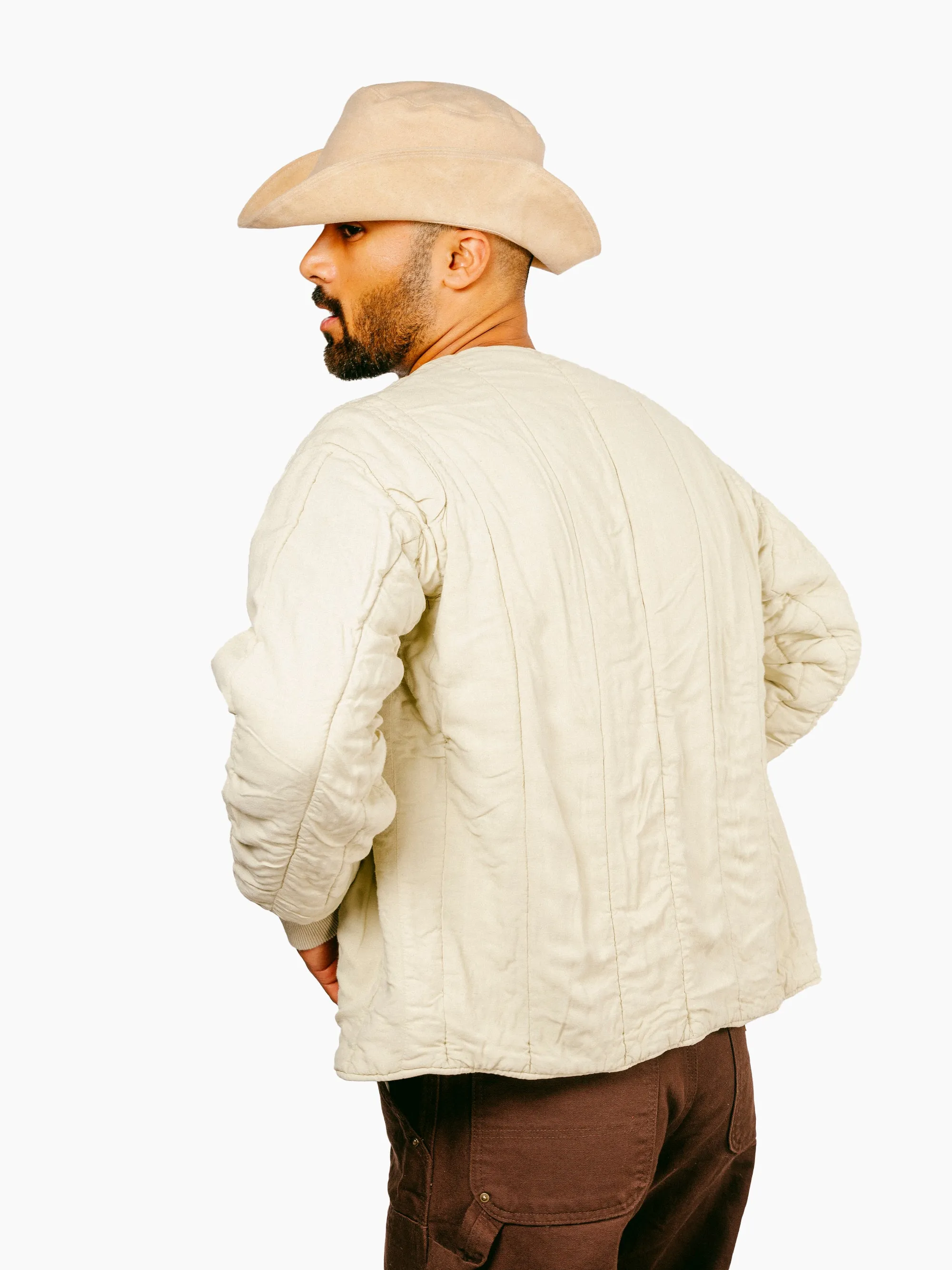 Vintage Quilt Jacket | Cream