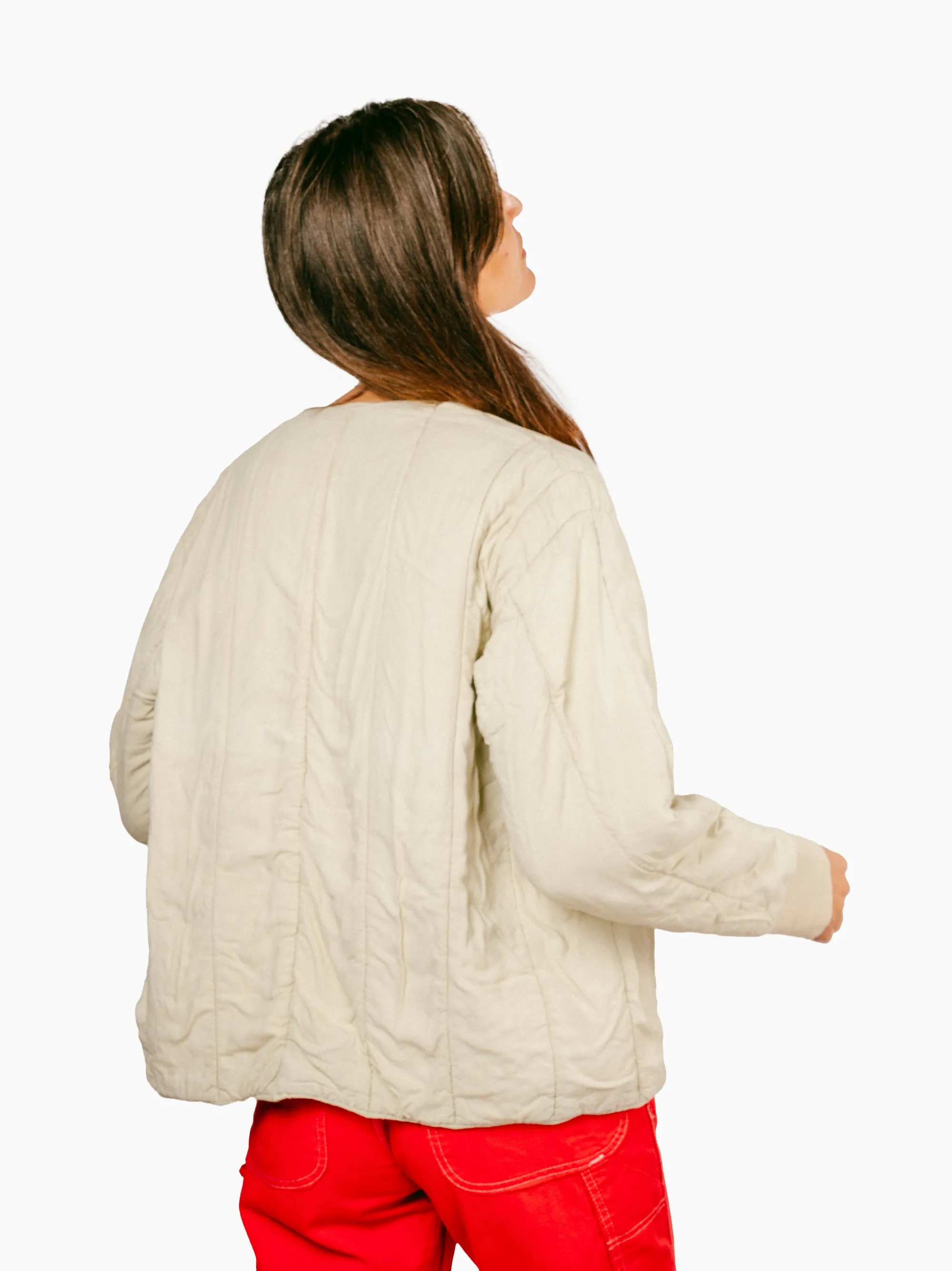 Vintage Quilt Jacket | Cream