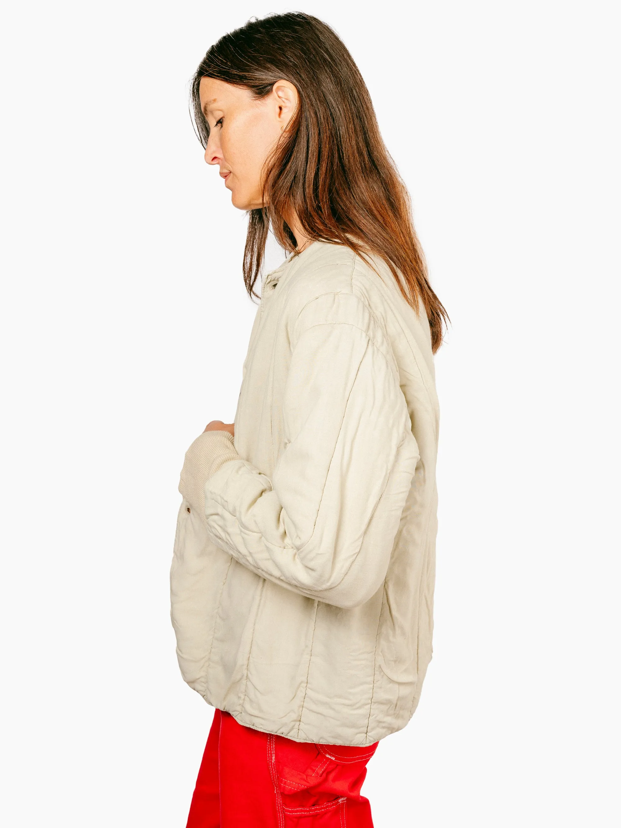 Vintage Quilt Jacket | Cream