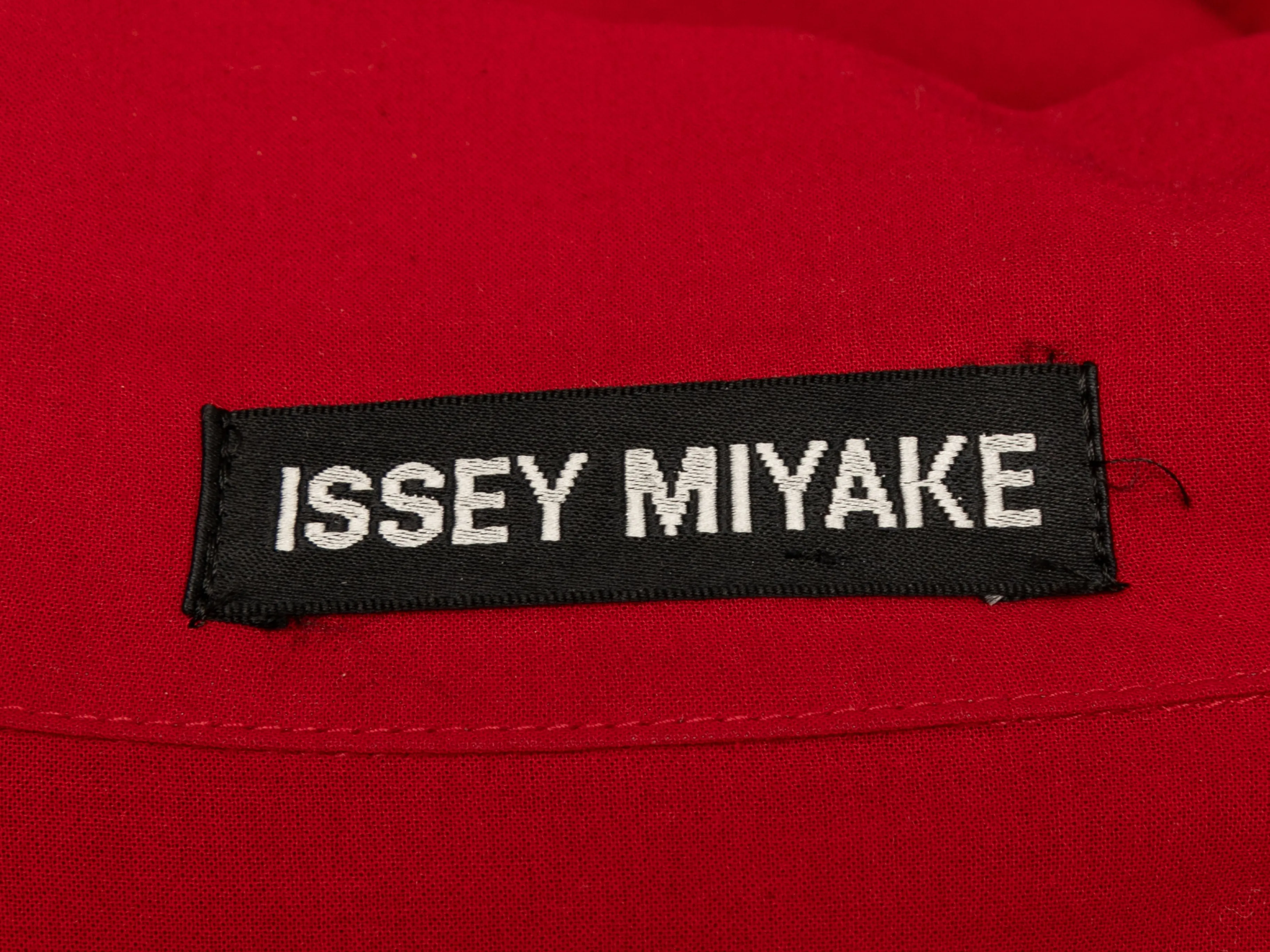 Vintage Red Issey Miyake Knee-Length Tunic Dress Size US S/M