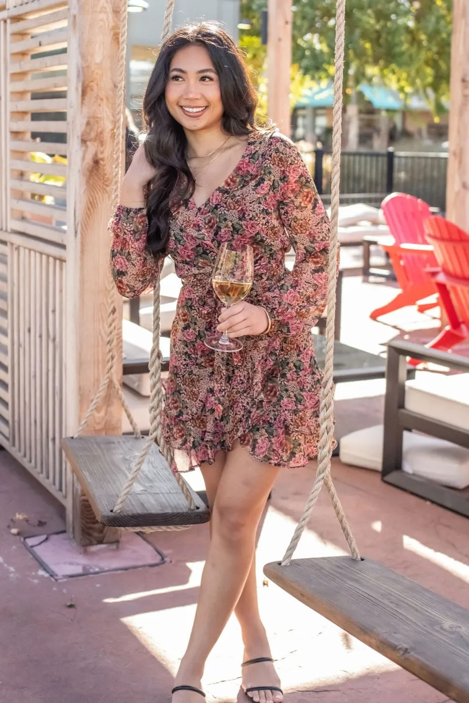 Vintage Rose Mini Dress