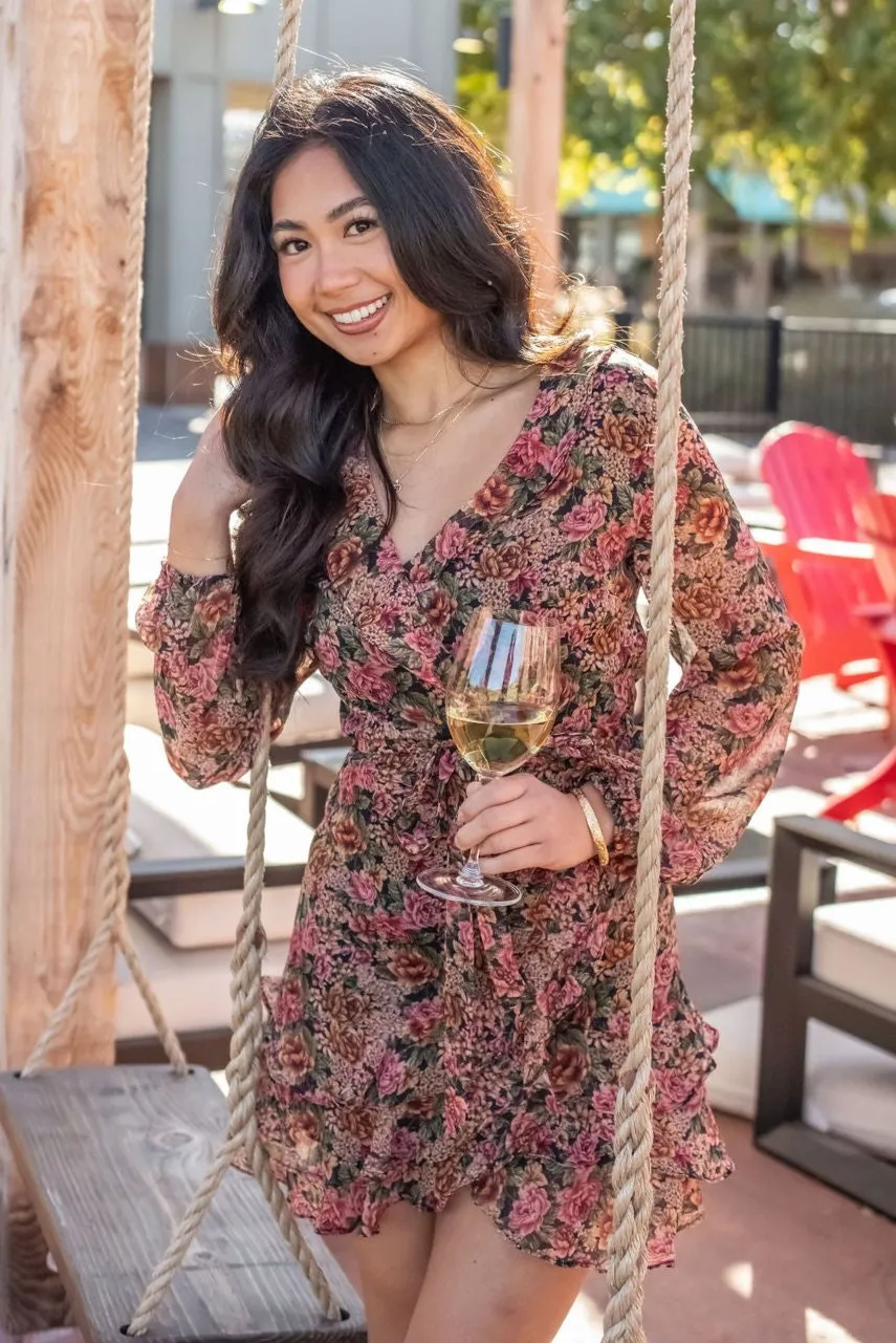 Vintage Rose Mini Dress