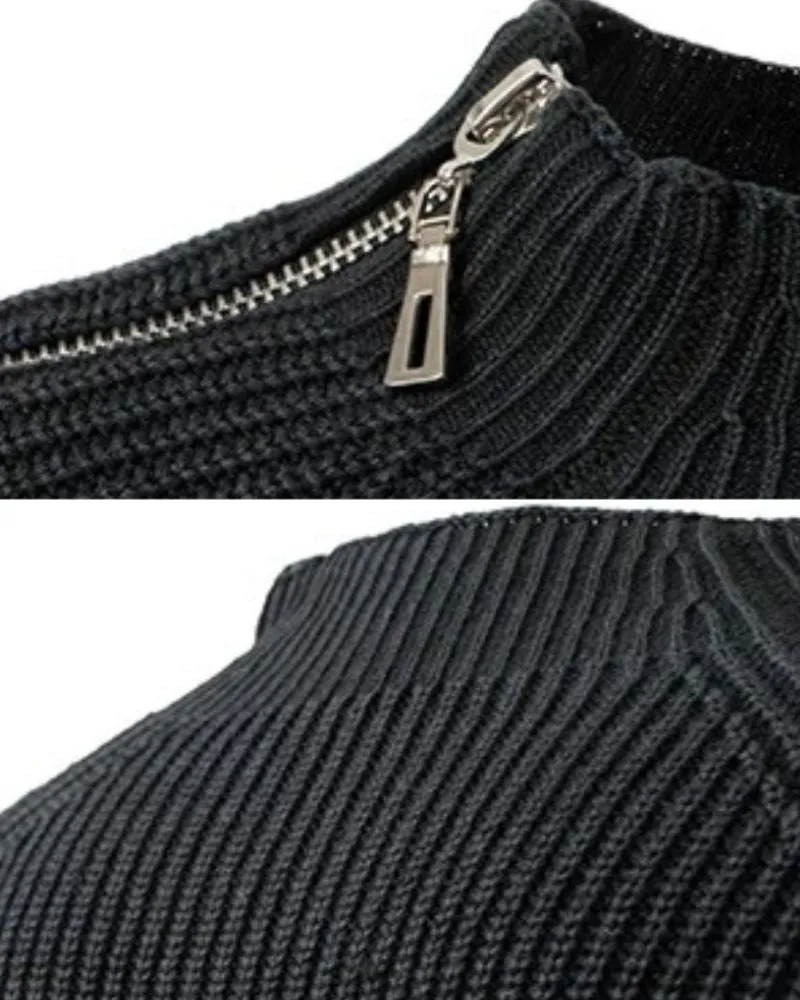 Vintage Washed Dual Zip Sweater