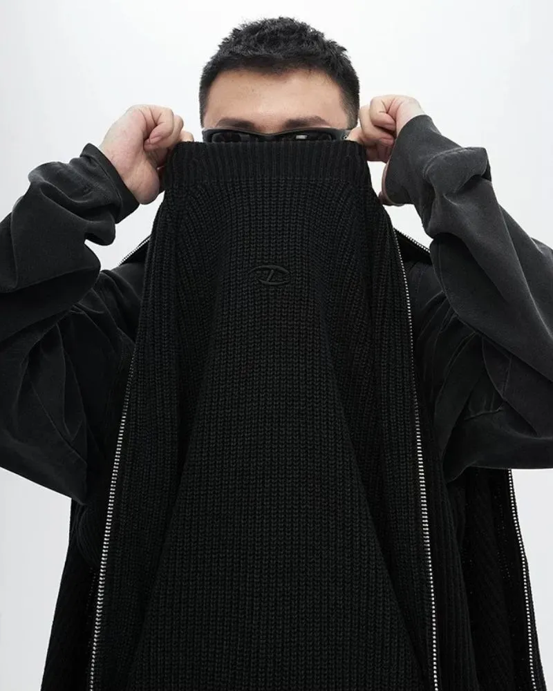 Vintage Washed Dual Zip Sweater