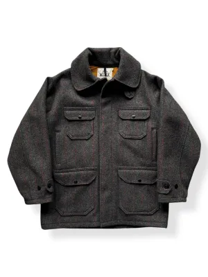 Vintage Woolrich Grey Plaid Wool Coat SZ 42