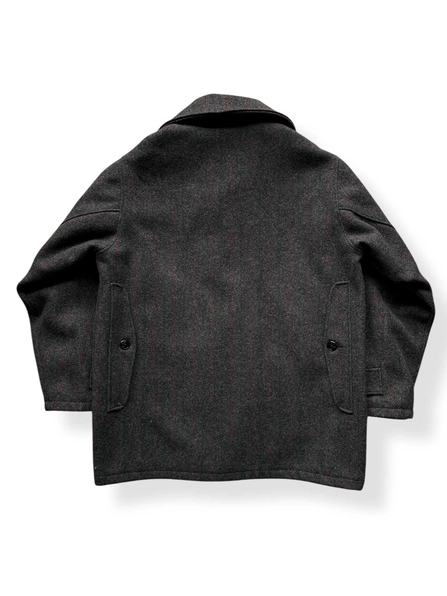 Vintage Woolrich Grey Plaid Wool Coat SZ 42