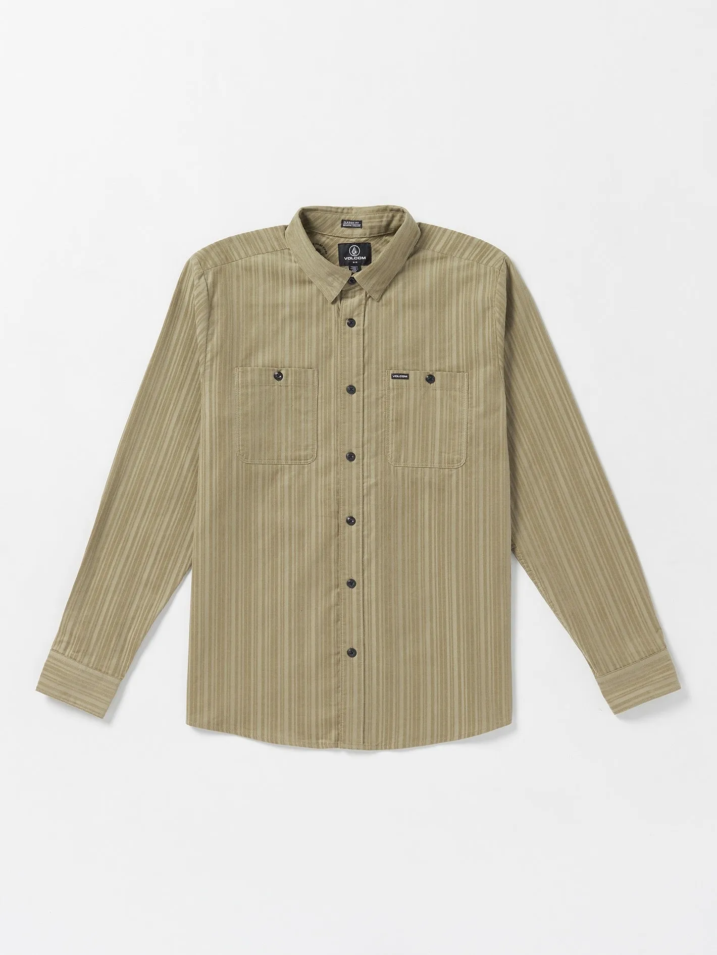 Volcom Entertainment Fat Tony Woven Long Sleeve Shirt - Khaki