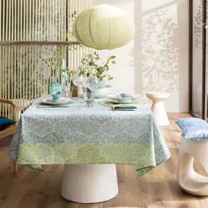 Wagara Green 59" x 102" Tablecloth by Le Jacquard Français