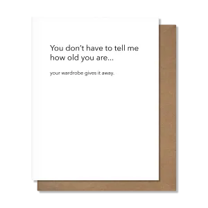 Wardrobe Bday Card
