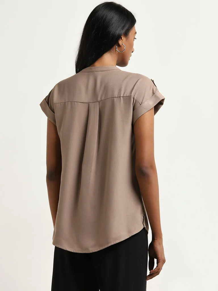 Wardrobe Dark Taupe Solid Top