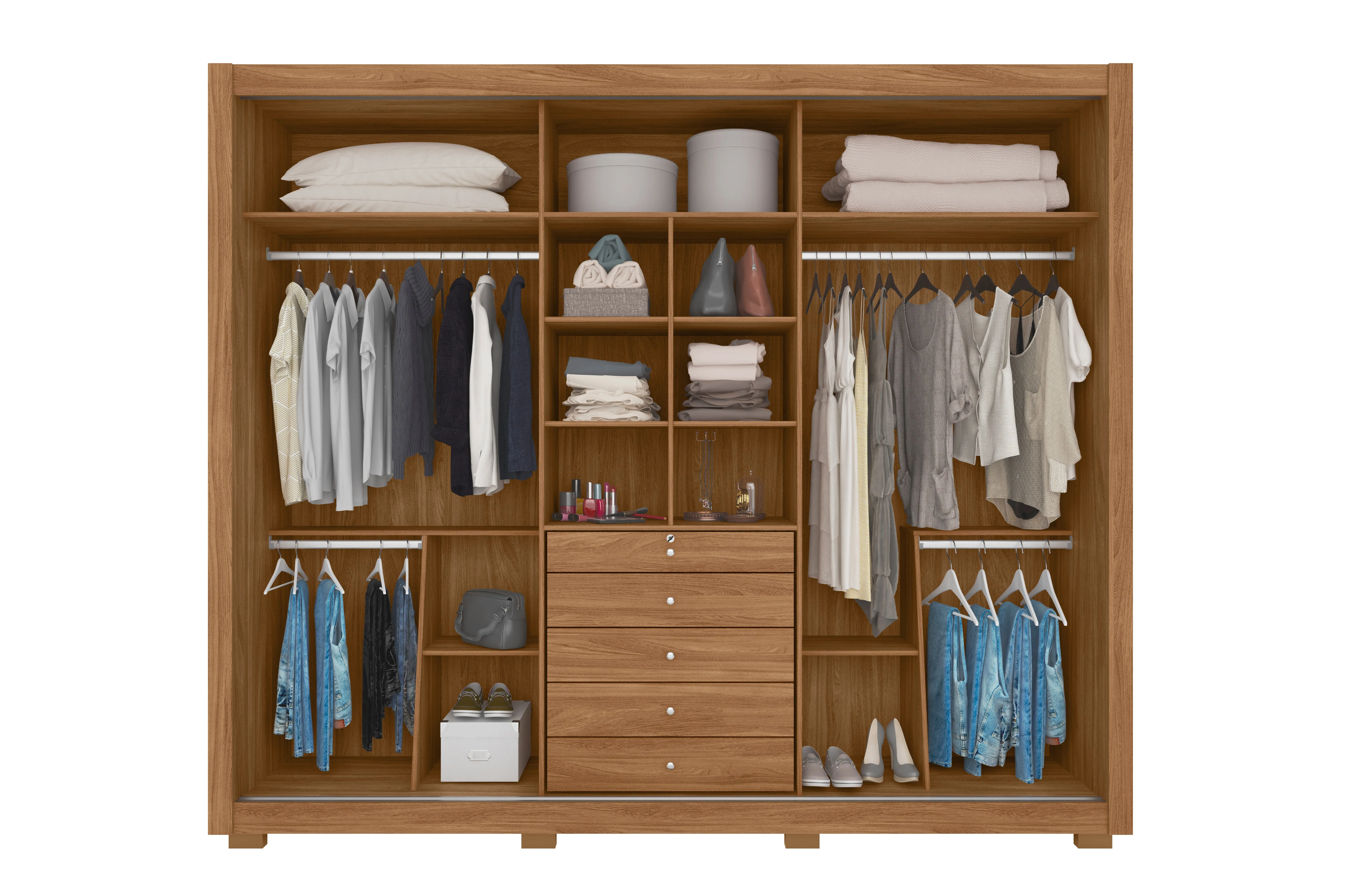 Wardrobe Monaco - Gray   Mirror
