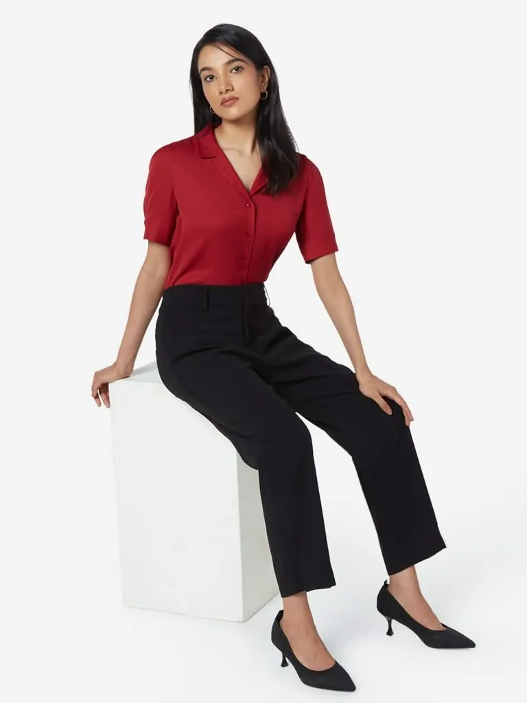 Wardrobe Red Formal Shirt