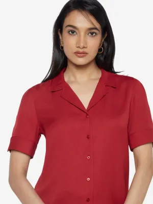 Wardrobe Red Formal Shirt