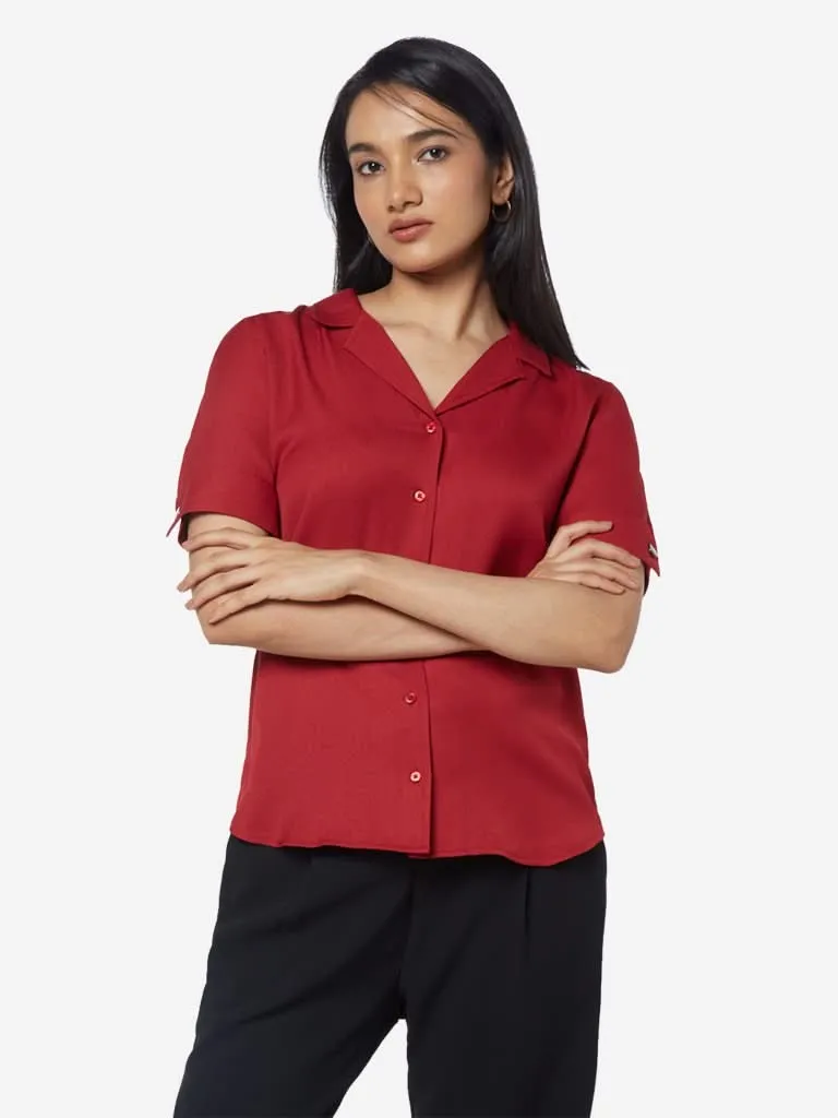 Wardrobe Red Formal Shirt