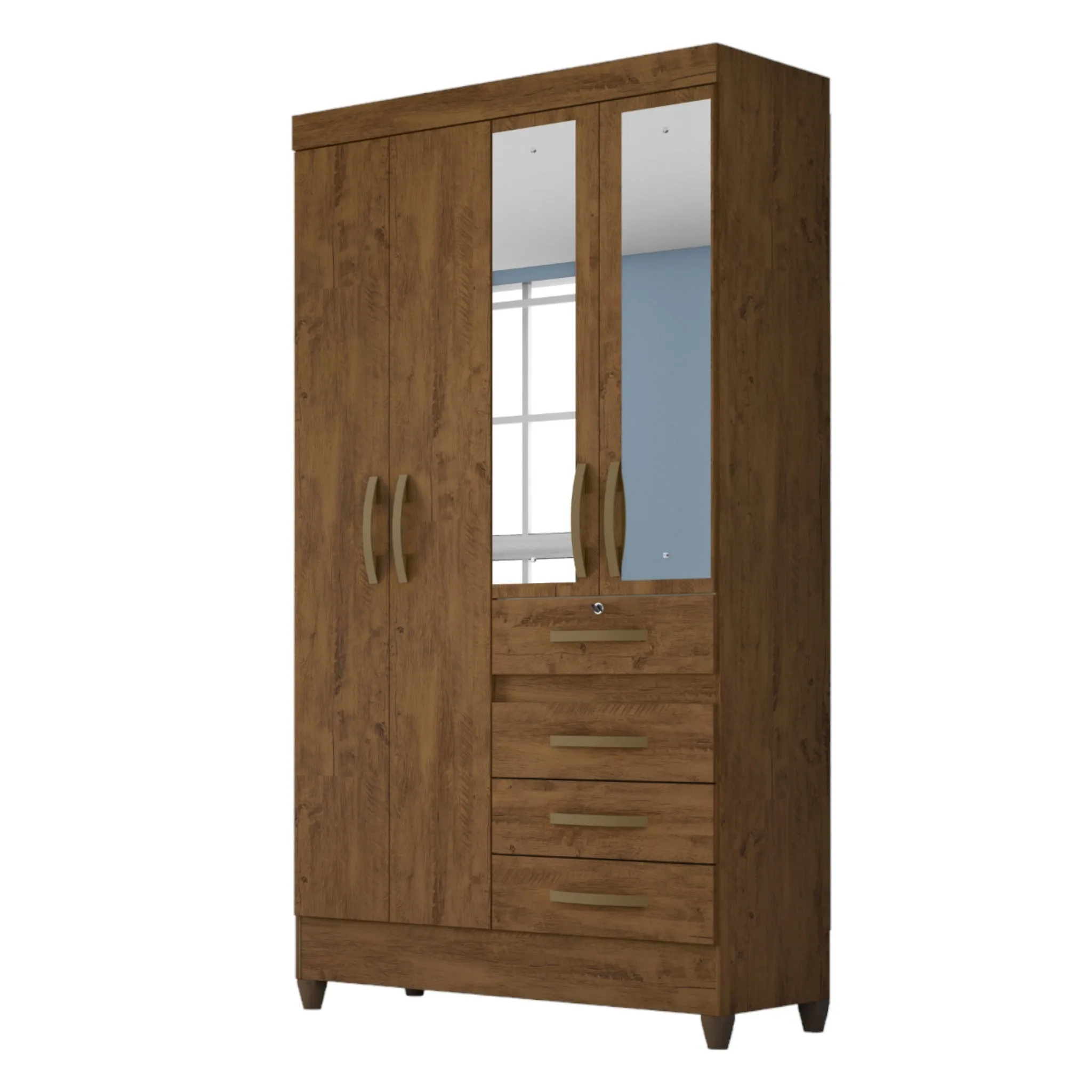 Wardrobe Sobral - Brown   Mirror