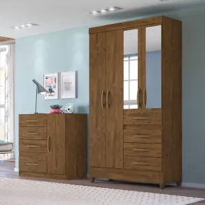 Wardrobe Sobral - Brown   Mirror