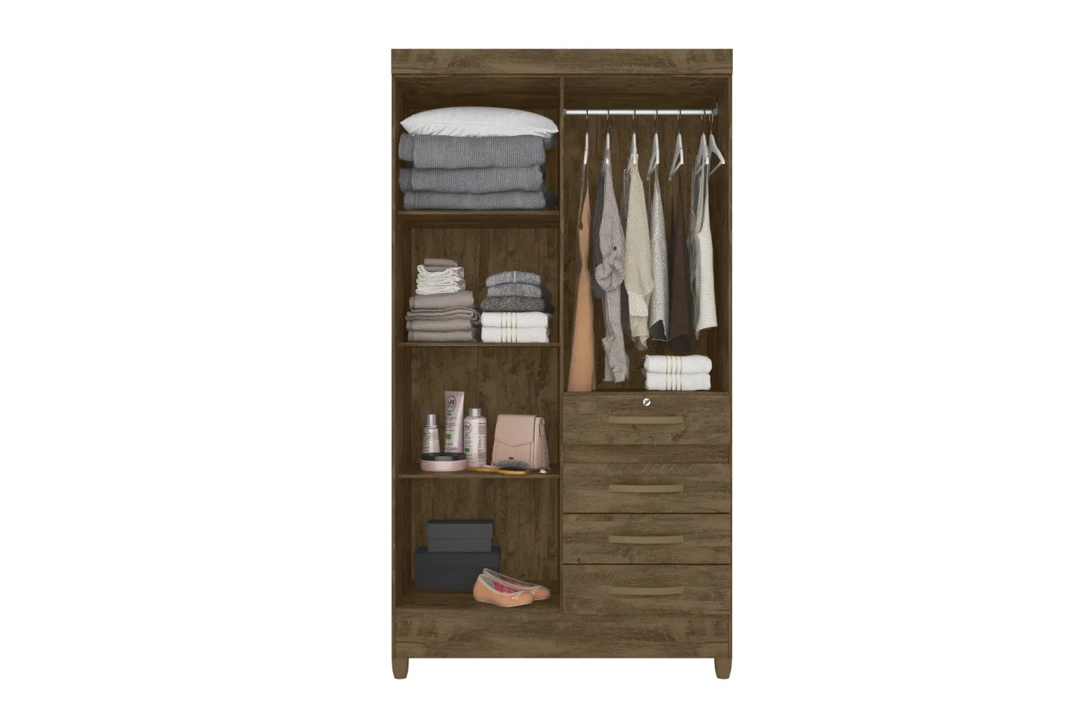 Wardrobe Sobral - Brown   Mirror