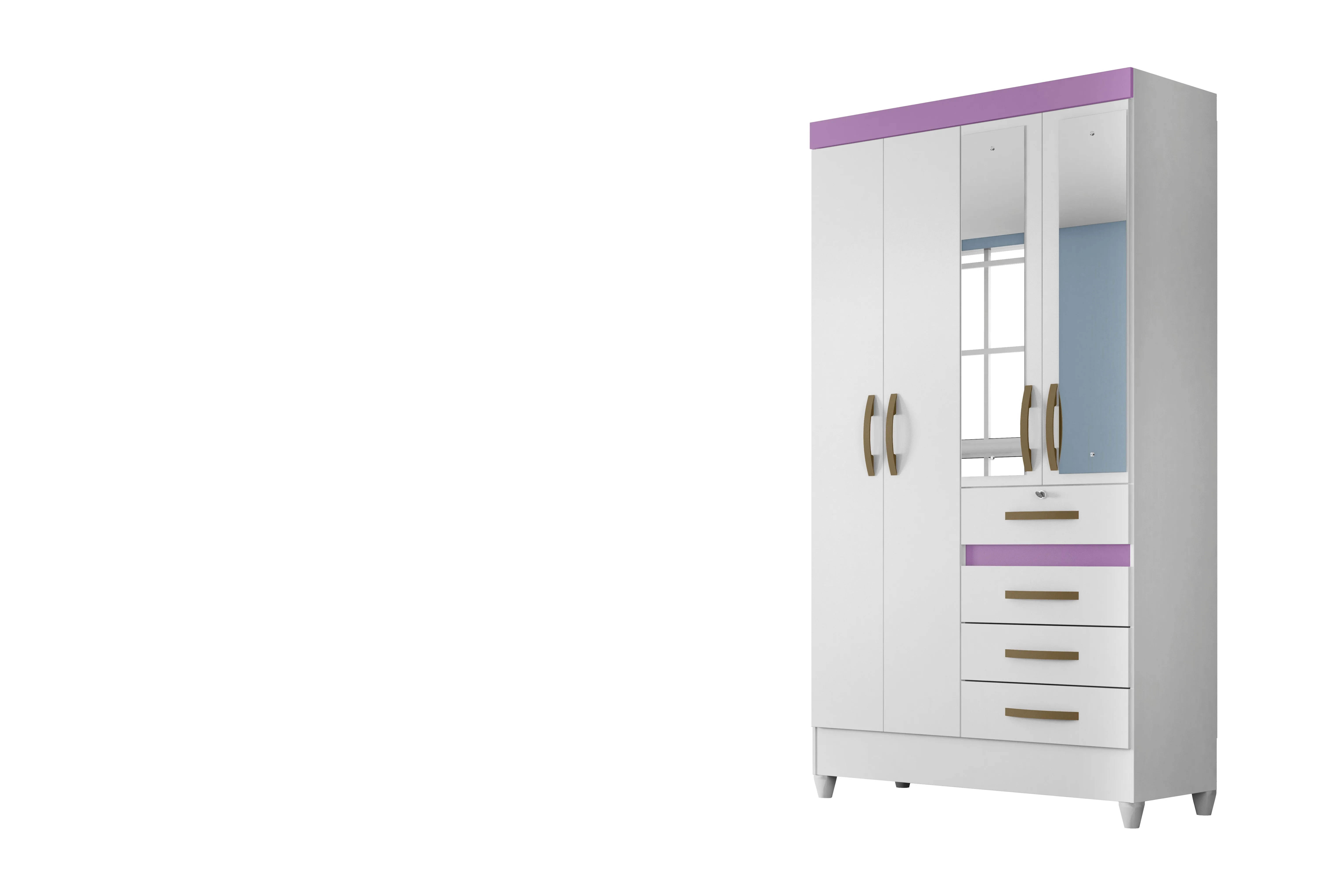 Wardrobe Sobral - White Flex   Mirror