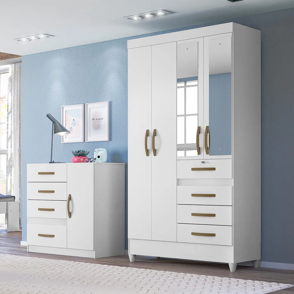 Wardrobe Sobral - White Flex   Mirror
