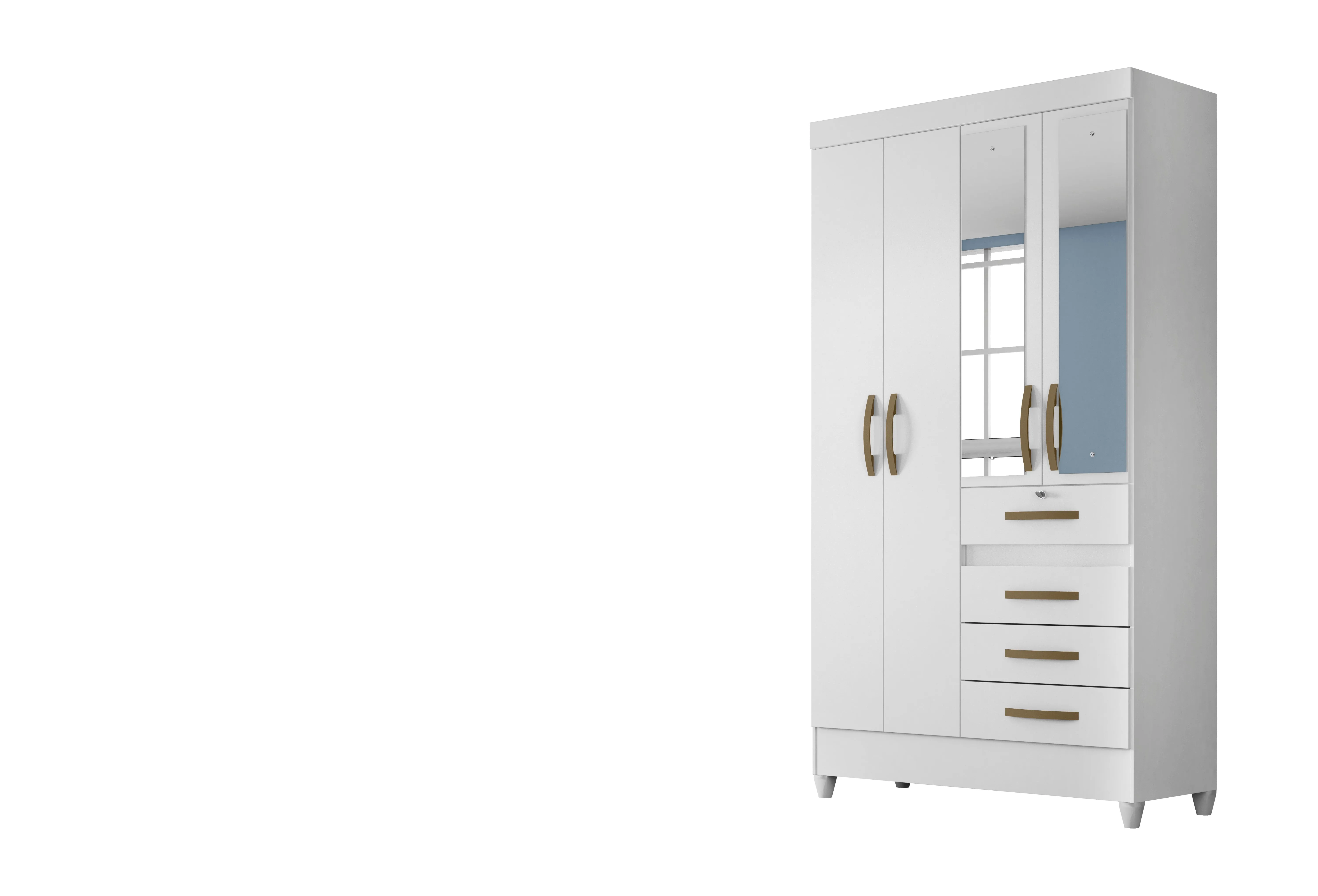 Wardrobe Sobral - White Flex   Mirror