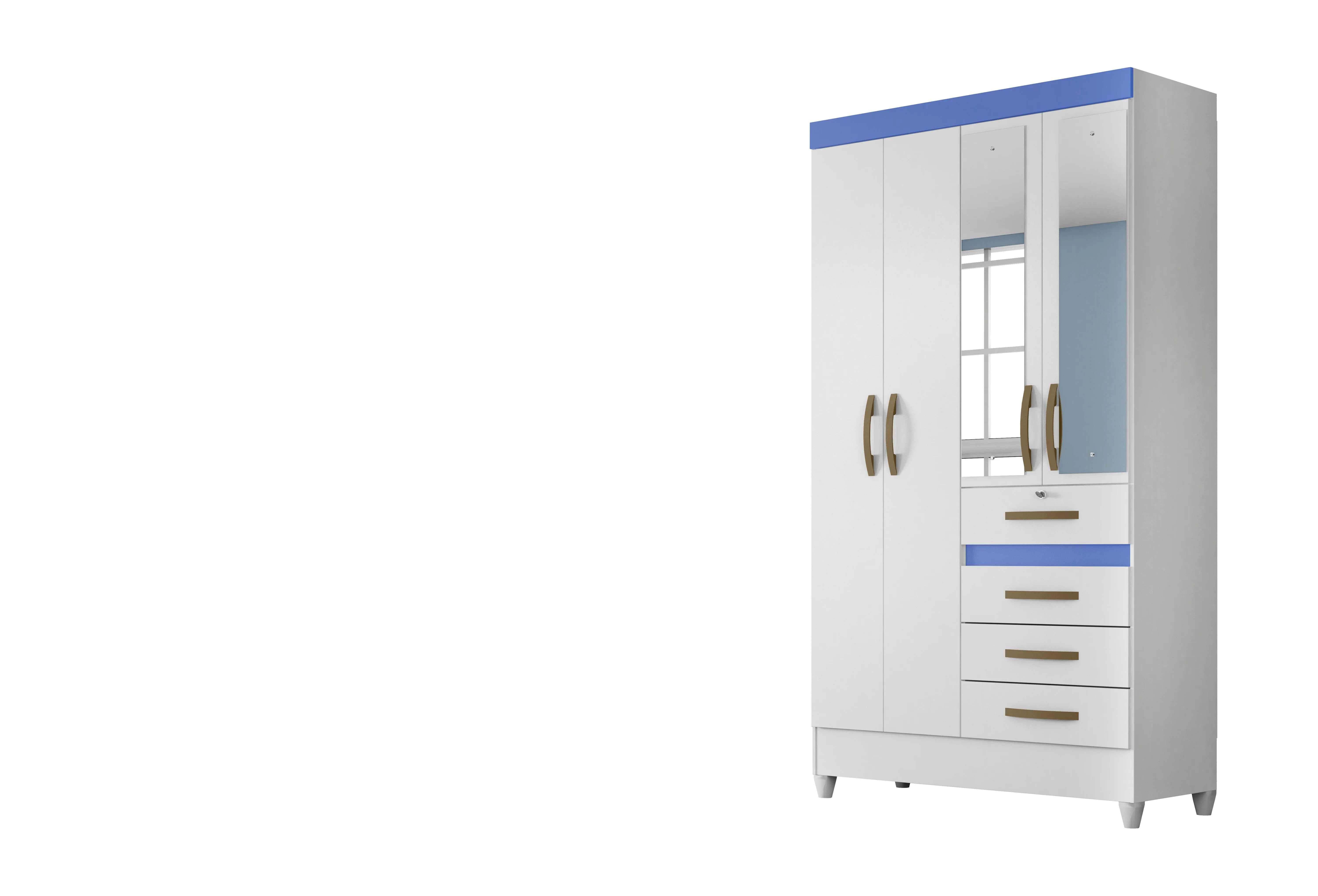 Wardrobe Sobral - White Flex   Mirror