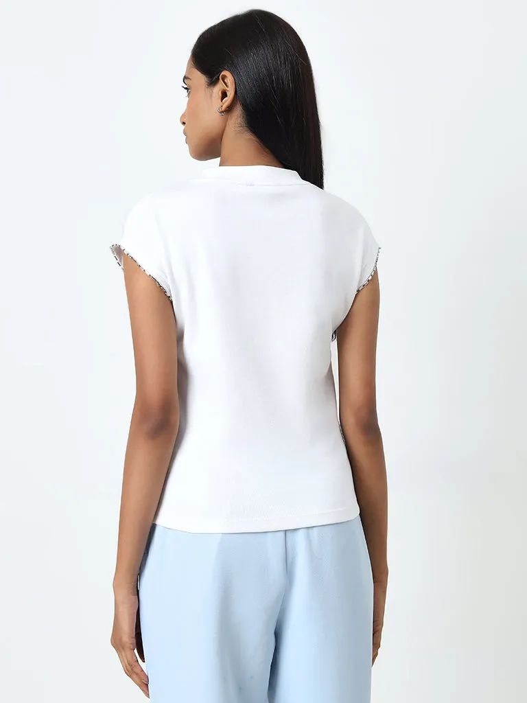 Wardrobe White Embellished Top