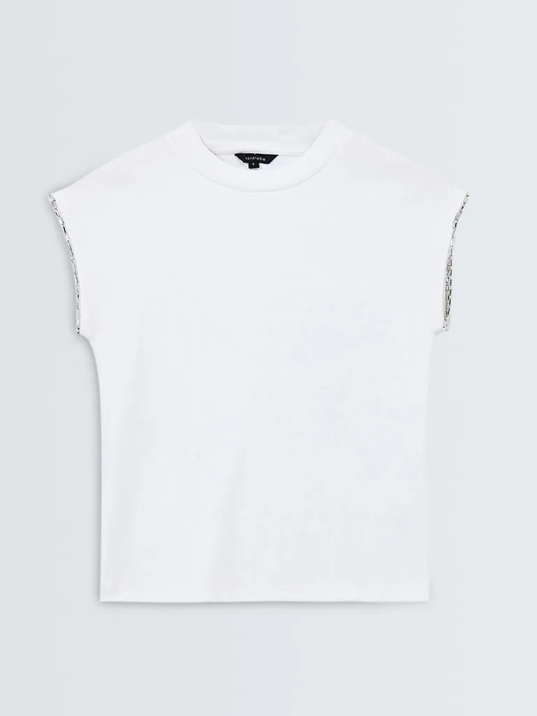 Wardrobe White Embellished Top
