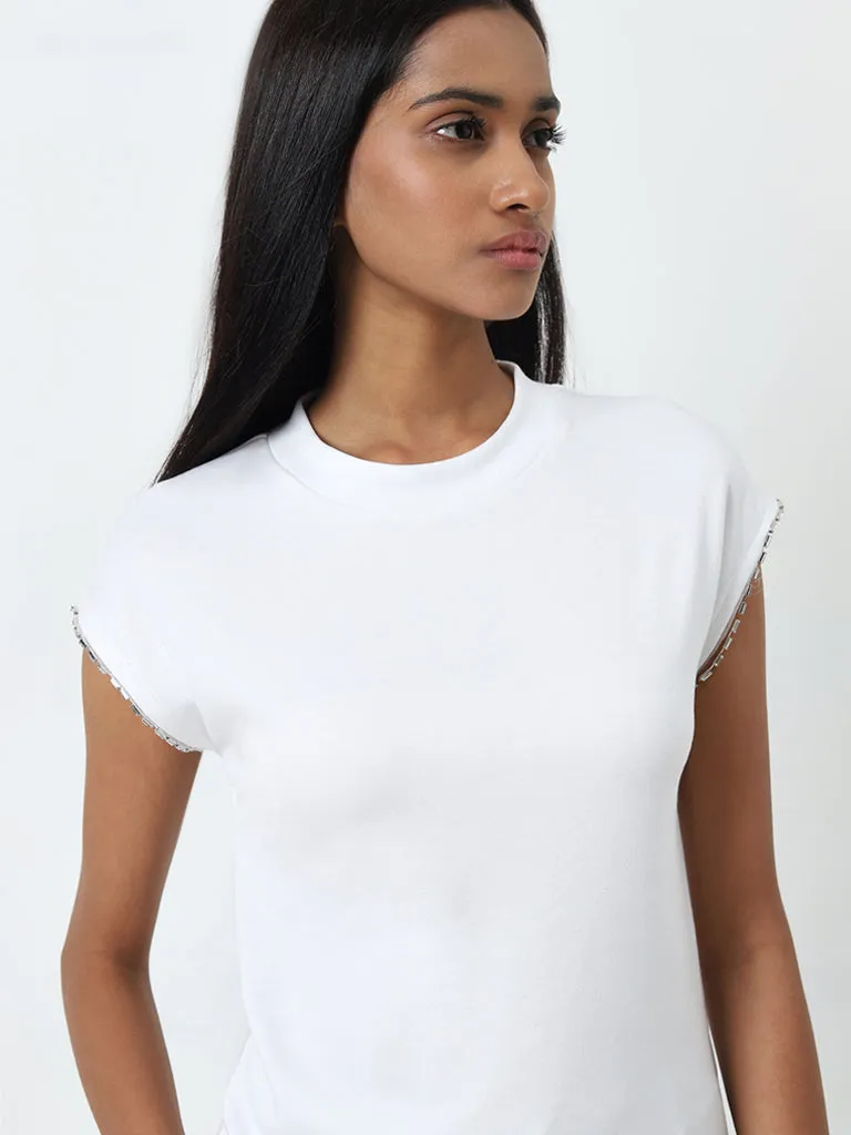 Wardrobe White Embellished Top