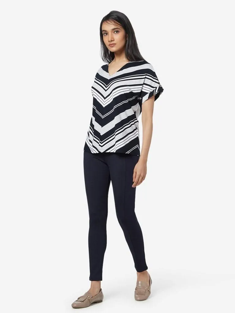 Wardrobe White Striped Top