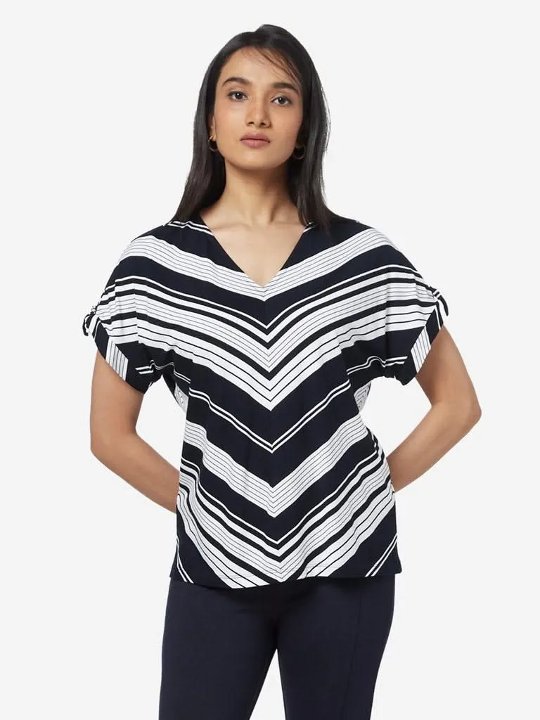 Wardrobe White Striped Top