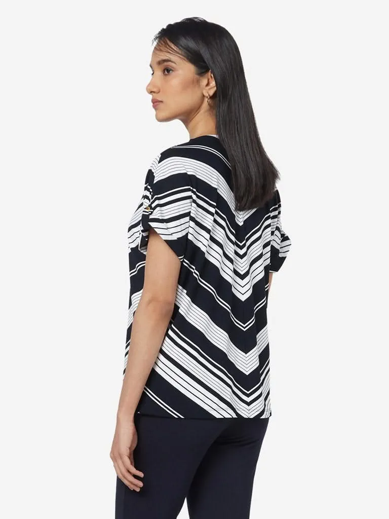 Wardrobe White Striped Top