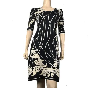 Water Lily Amanda Dress Black and Cream