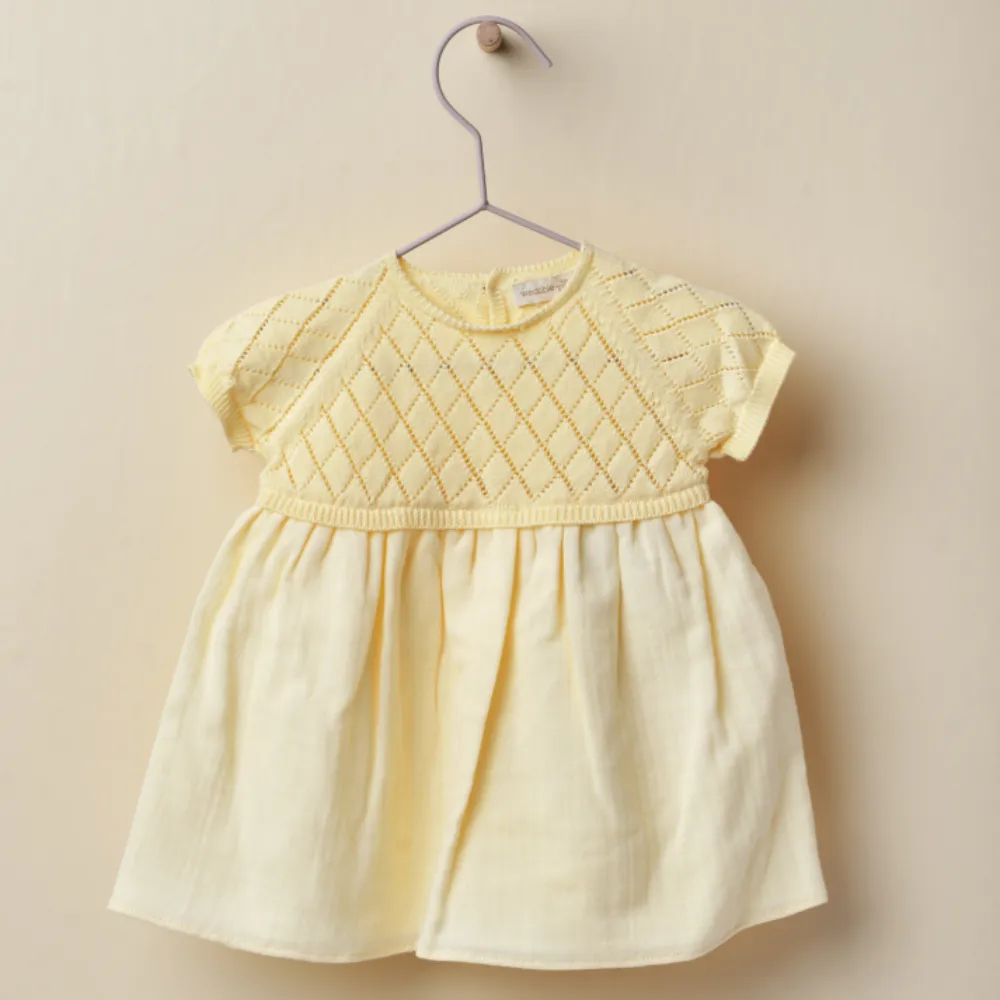 Wedoble Girls Lemon Half Knit Dress
