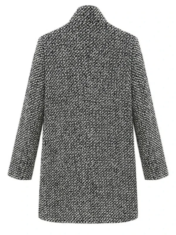 Wenkouban-Winter outfits Christmas Lapel Single Button Long Winter Coat Jacket