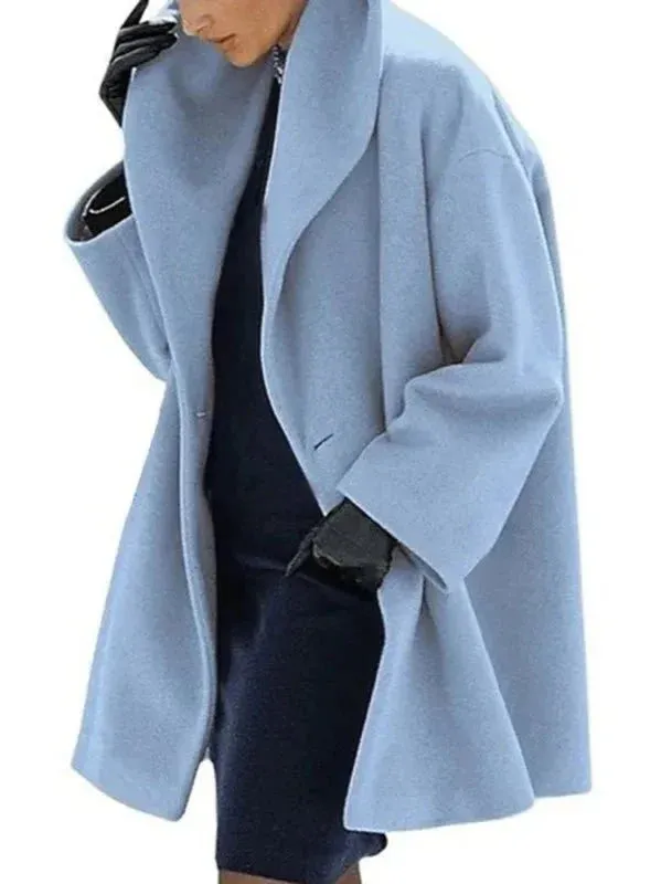 Wenkouban-Winter outfits Christmas Lapel Single Button Long Winter Coat Jacket
