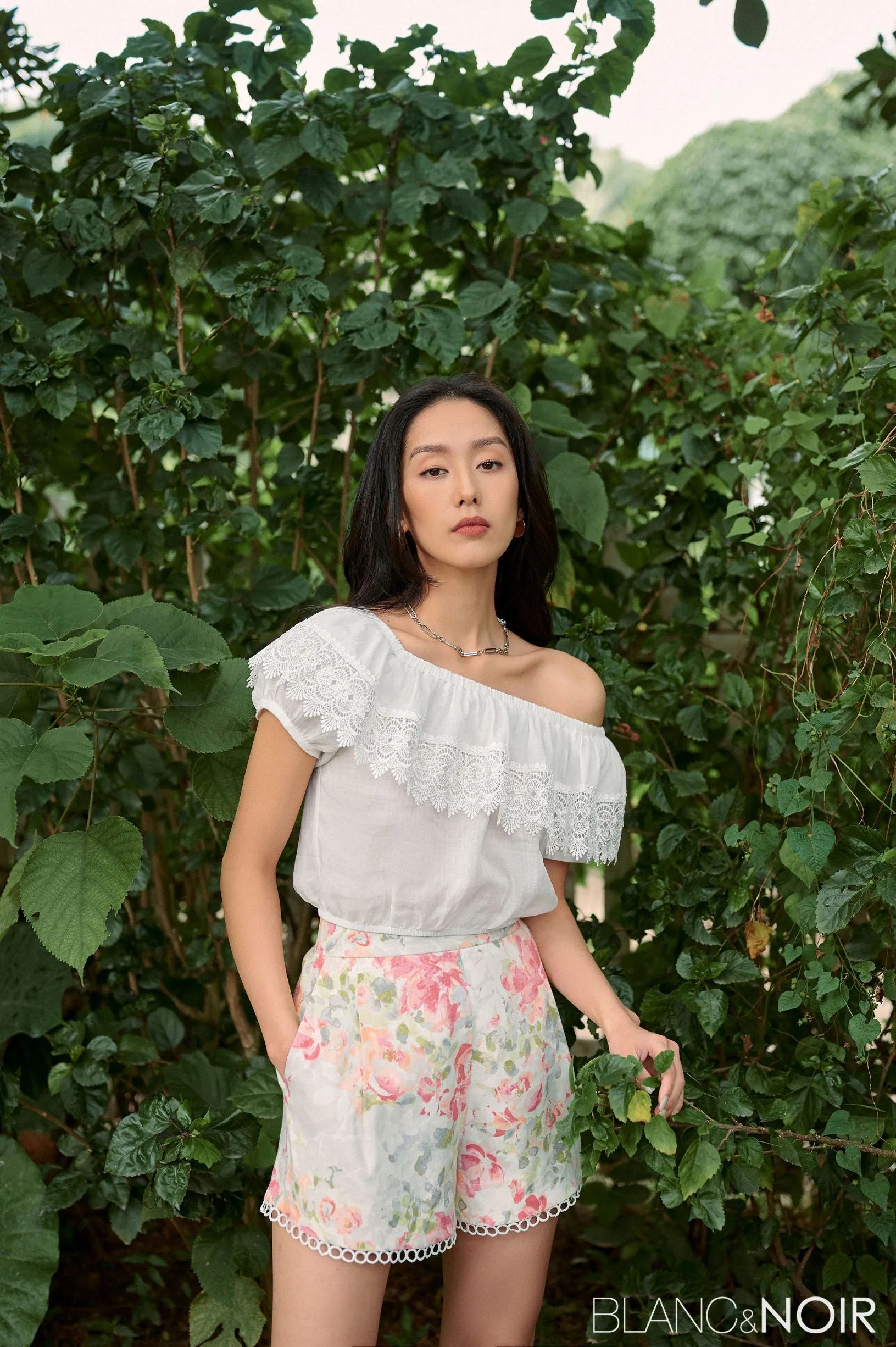 White Linen Off Shoulder Top SG