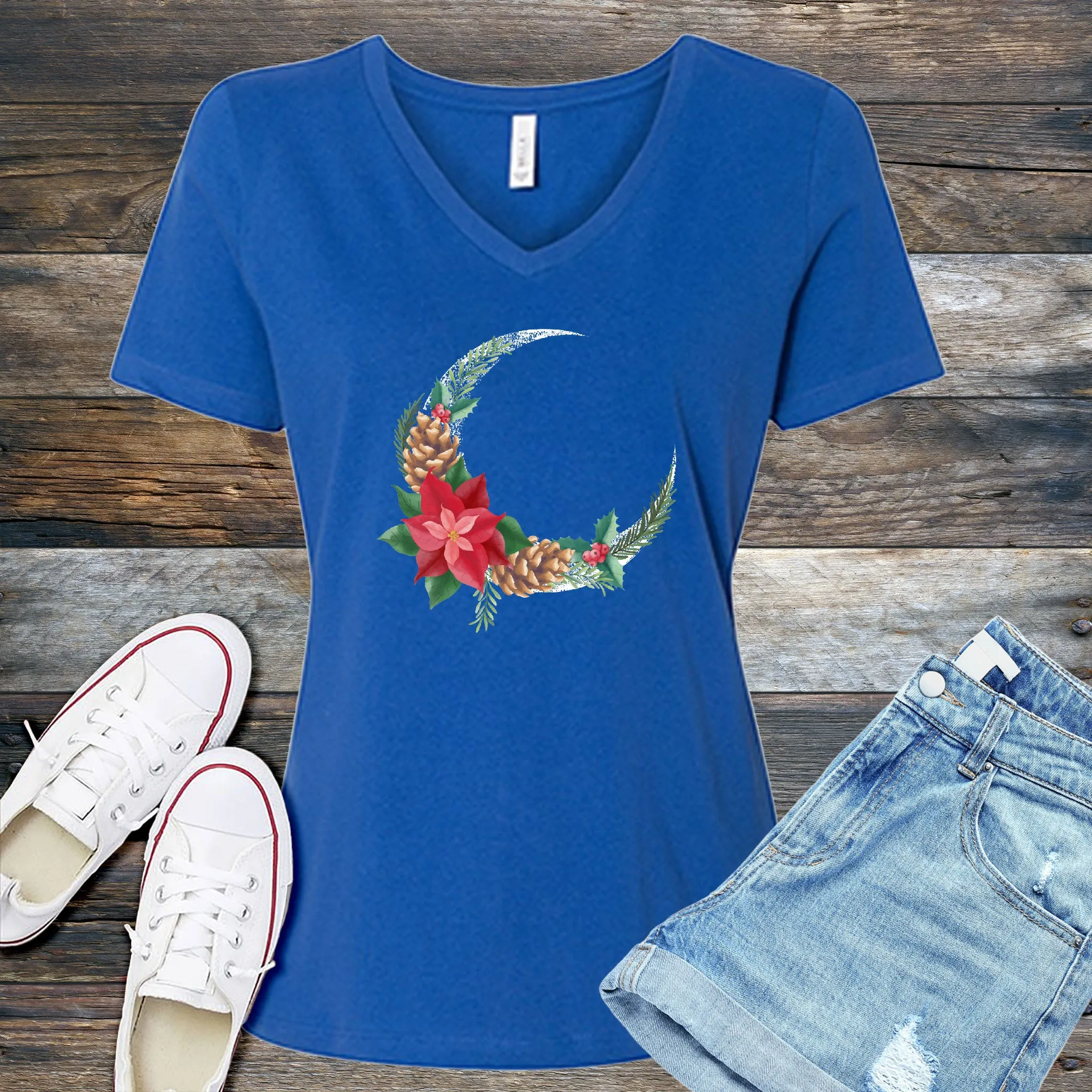 Winter Harvest Moon V-Neck