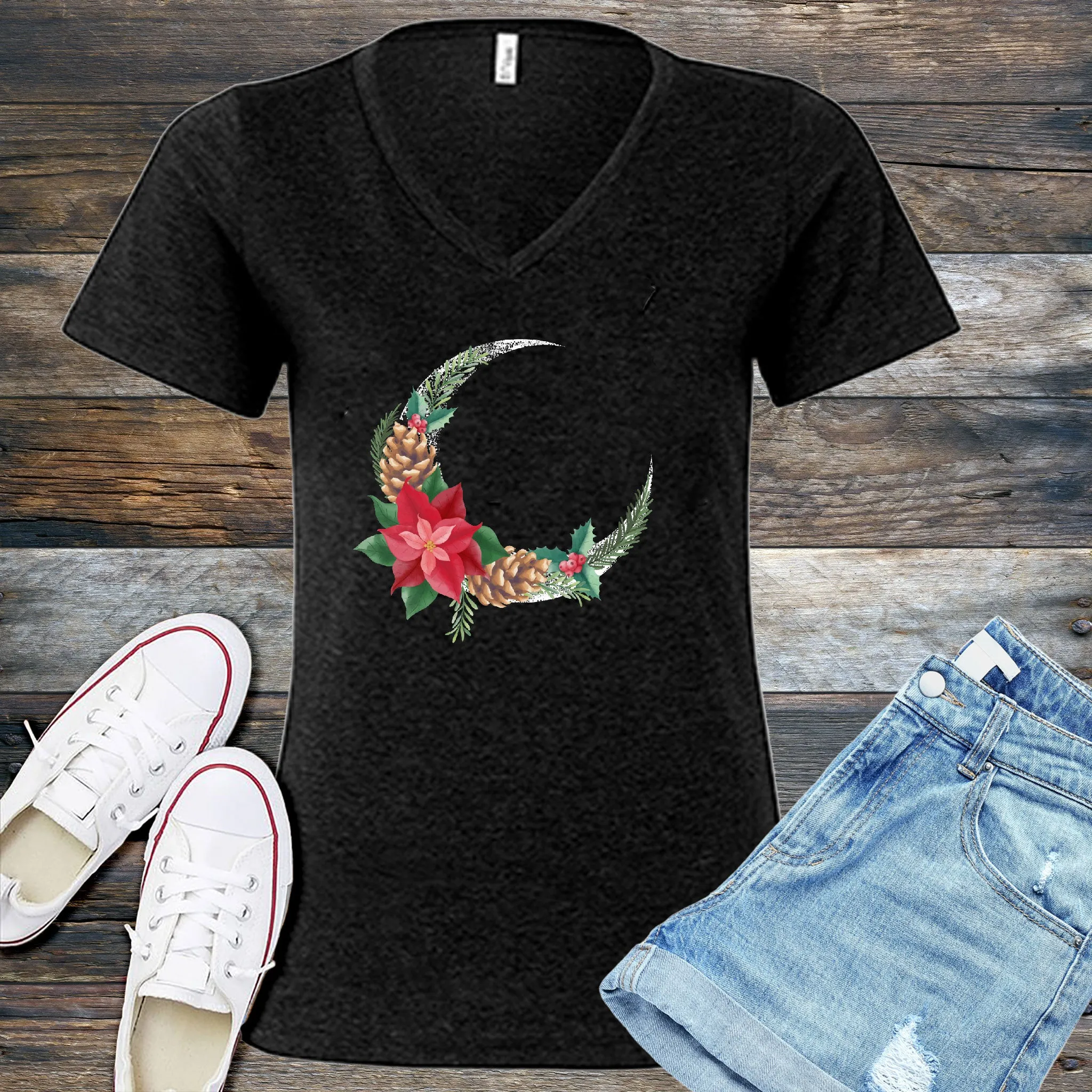 Winter Harvest Moon V-Neck