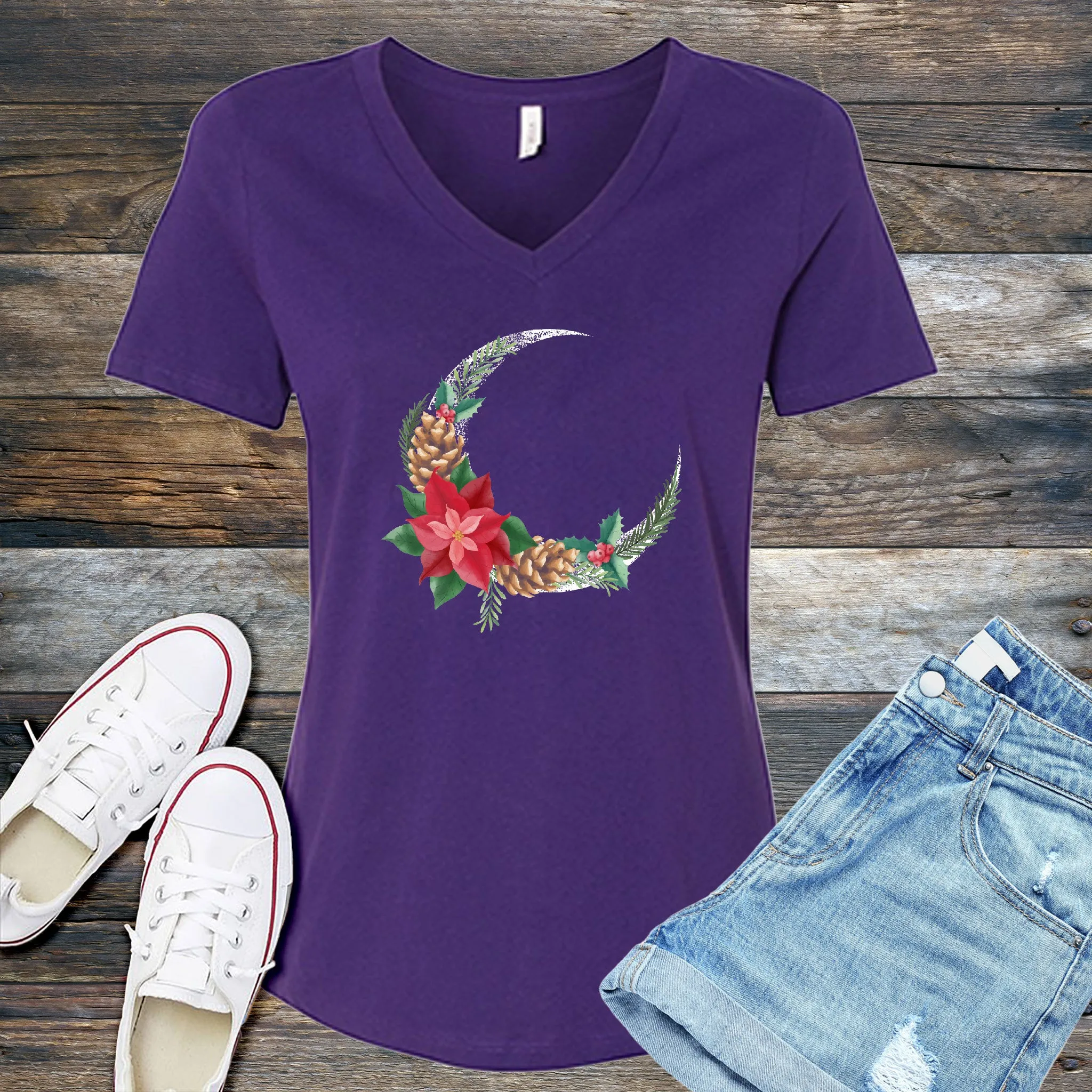 Winter Harvest Moon V-Neck