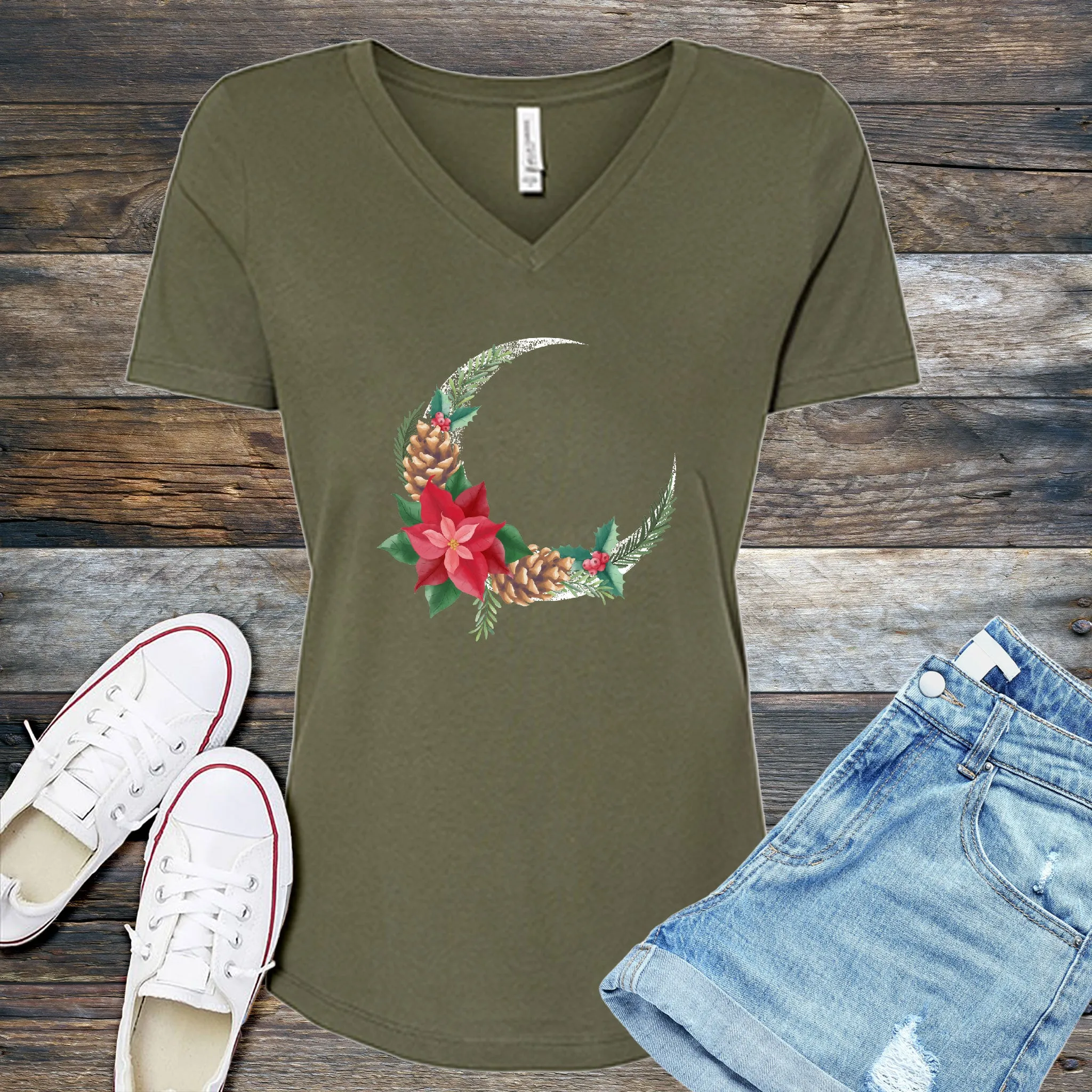 Winter Harvest Moon V-Neck