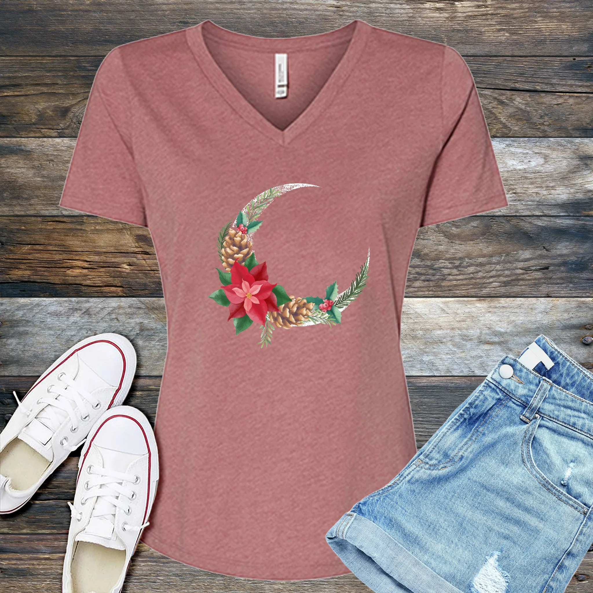 Winter Harvest Moon V-Neck