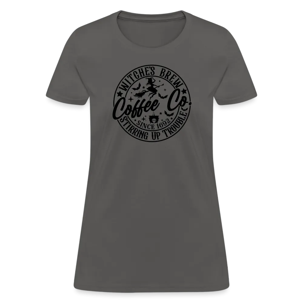 Witches Brew Coffee Co Women's Contoured T-Shirt (Halloween)