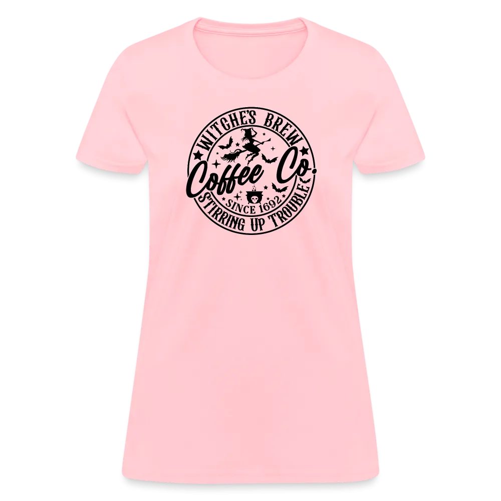 Witches Brew Coffee Co Women's Contoured T-Shirt (Halloween)