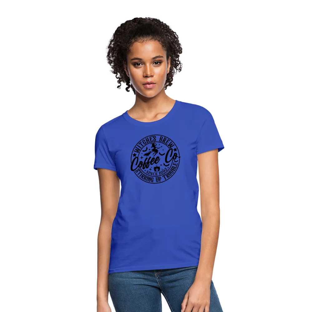 Witches Brew Coffee Co Women's Contoured T-Shirt (Halloween)