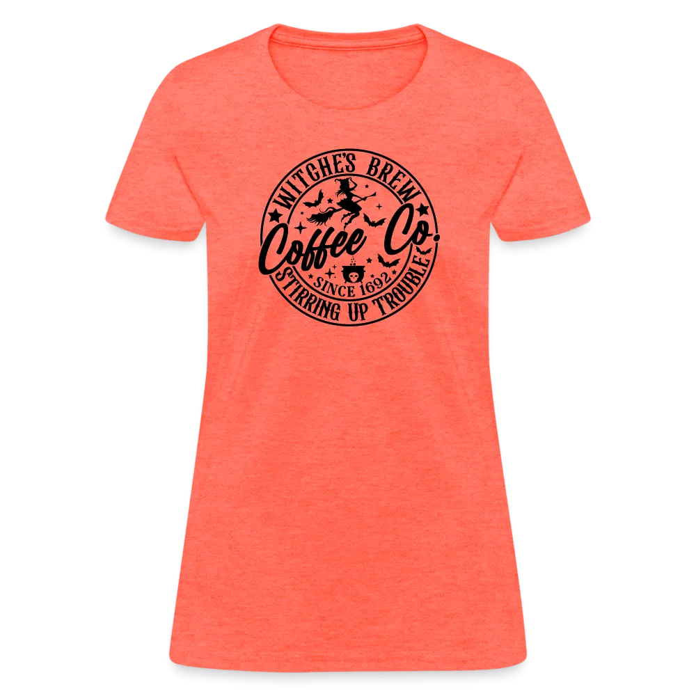 Witches Brew Coffee Co Women's Contoured T-Shirt (Halloween)