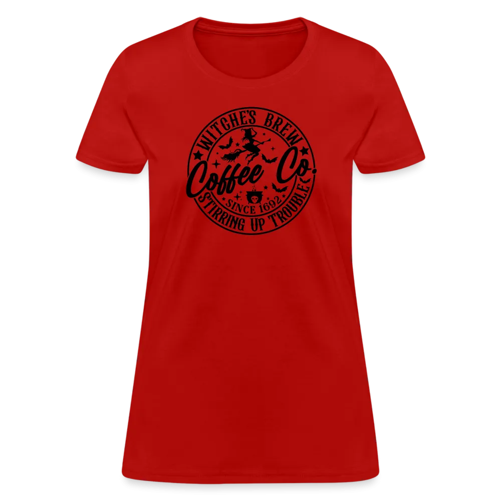 Witches Brew Coffee Co Women's Contoured T-Shirt (Halloween)